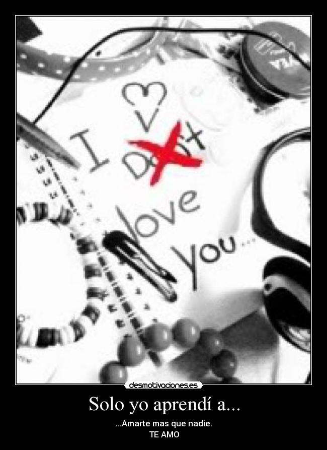 Solo yo aprendí a... - 