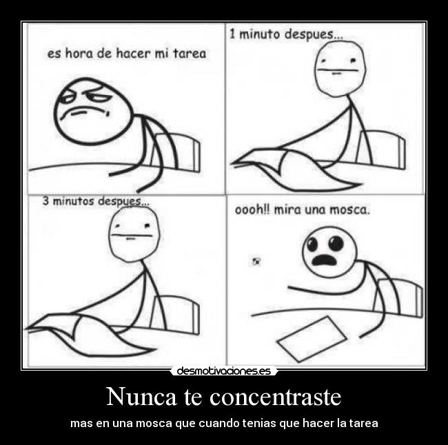 Nunca te concentraste -