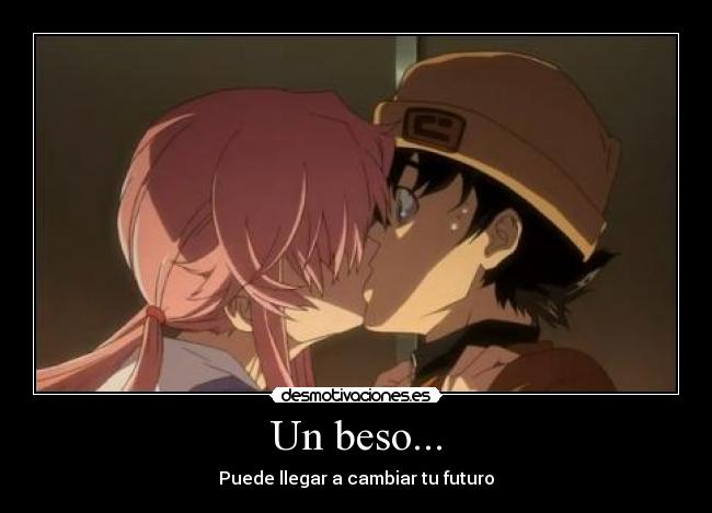 carteles mirai nikki random zone anime beso desmotivaciones