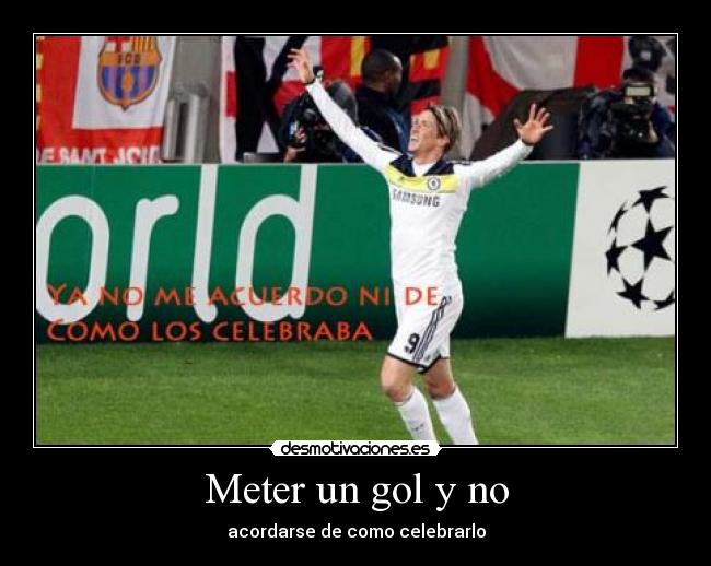Meter un gol y no - acordarse de como celebrarlo