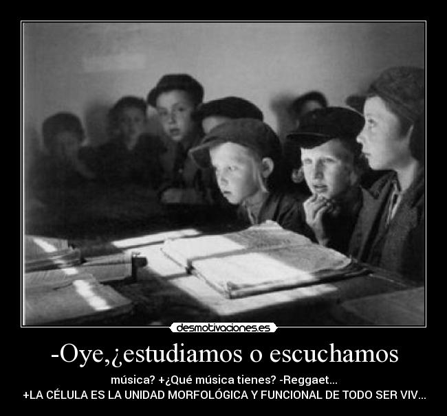 -Oye,¿estudiamos o escuchamos -