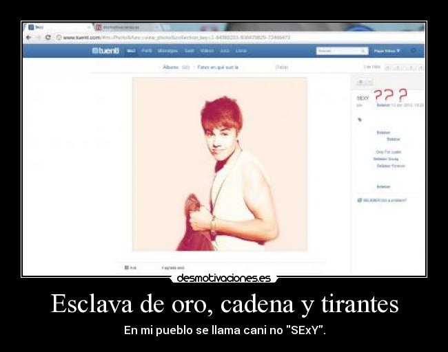 Esclava de oro, cadena y tirantes - En mi pueblo se llama cani no SExY.