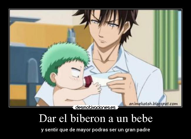carteles tatsumi beelzebub bebe biberon desmotivaciones