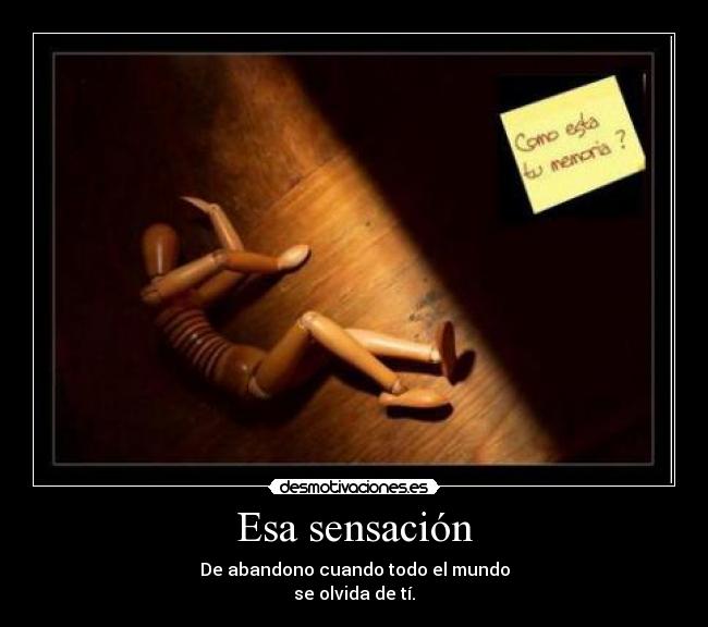 Esa sensación -