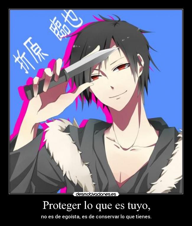 carteles orihara izaya temsa desmotivaciones