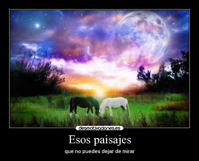 Esos paisajes - que no puedes dejar de mirar