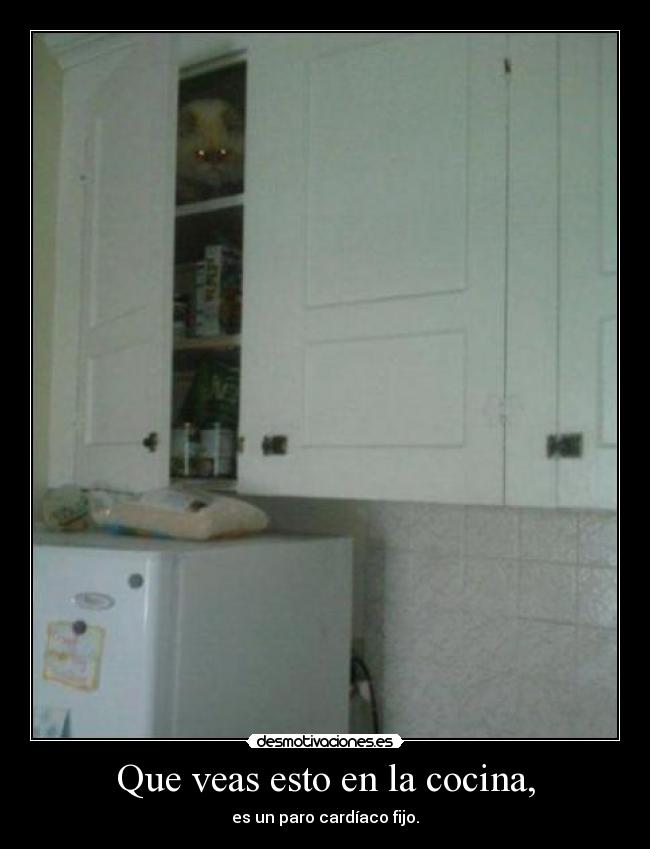 Que veas esto en la cocina, - 