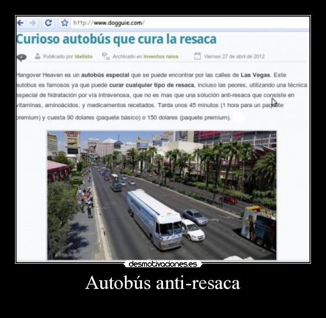 Autobús anti-resaca -