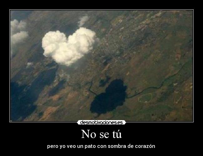 No se tú - pero yo veo un pato con sombra de corazón 