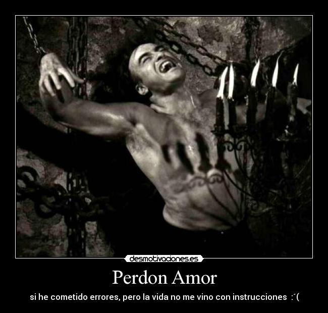 Perdon Amor - si he cometido errores, pero la vida no me vino con instrucciones :´(