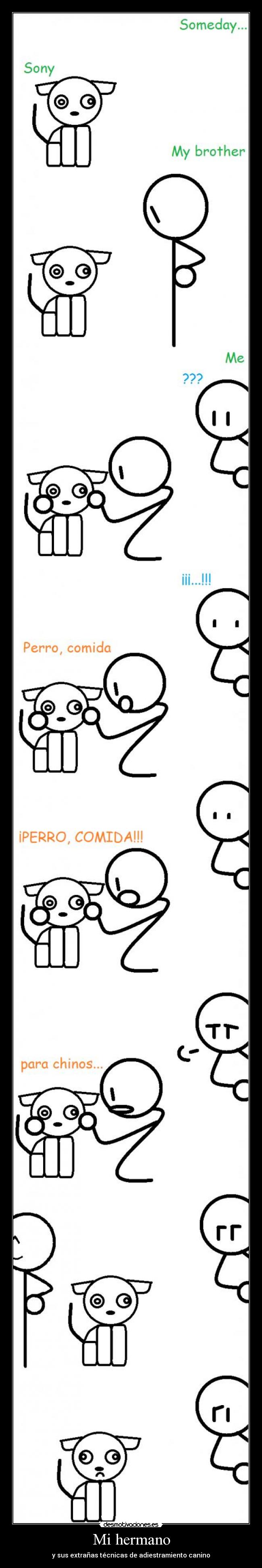 Mi hermano - y sus extrañas técnicas de adiestramiento canino