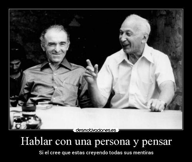 Hablar con una persona y pensar - 