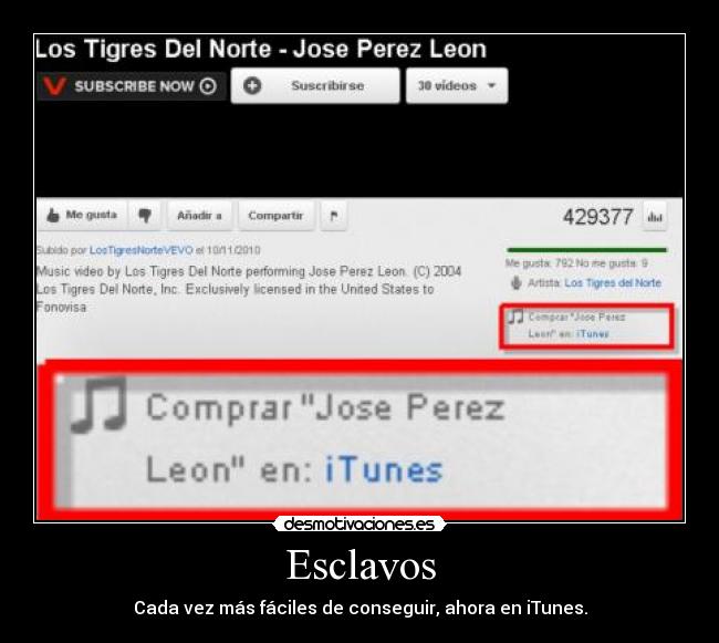 Esclavos - Cada vez más fáciles de conseguir, ahora en iTunes.
