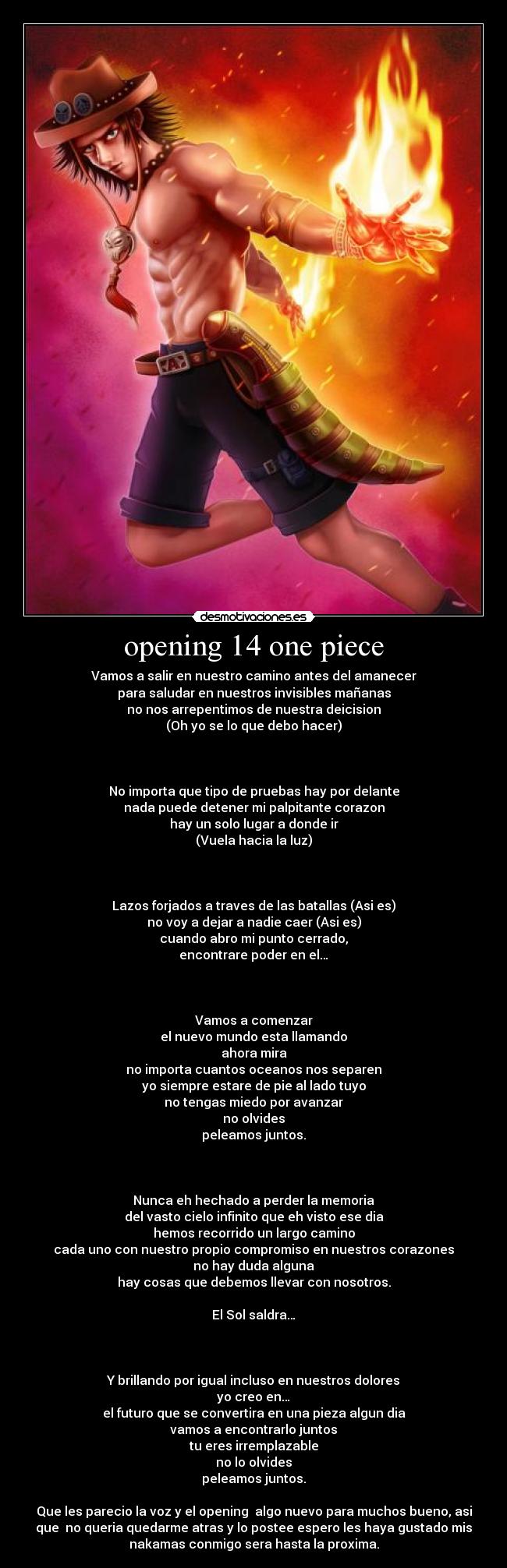 opening 14 one piece - 