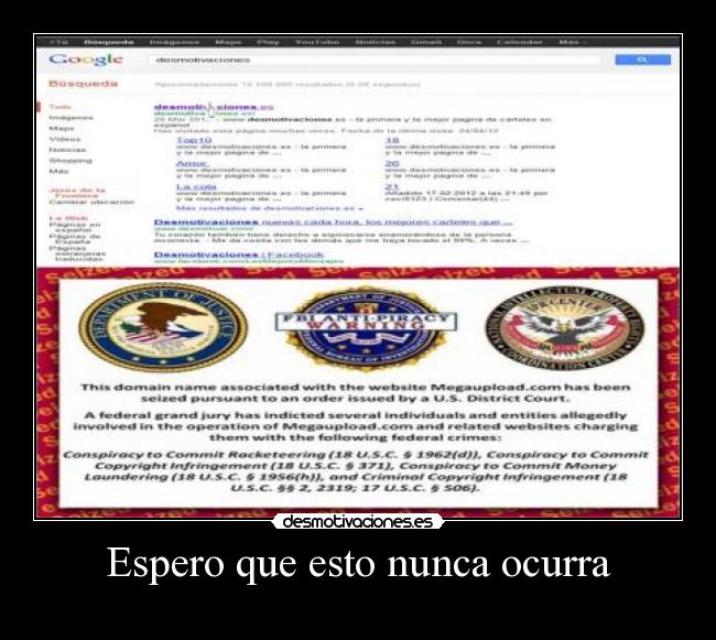 Espero que esto nunca ocurra - 