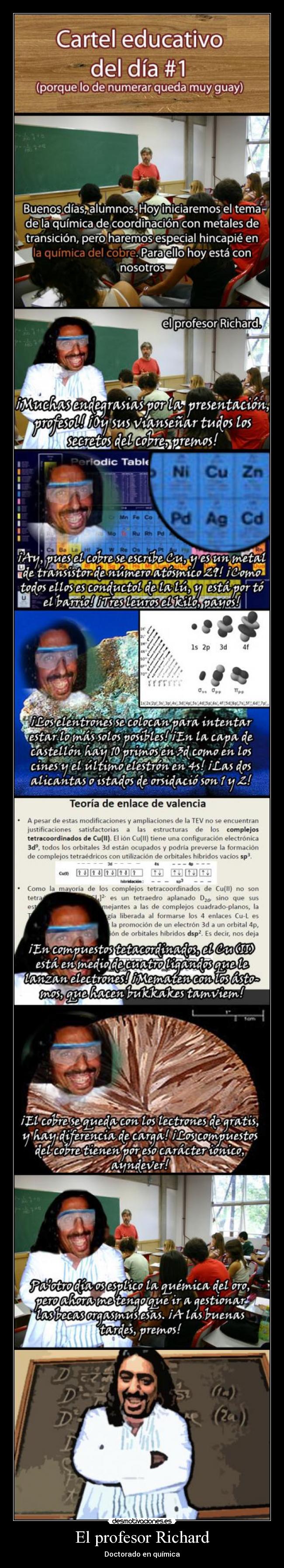 El profesor Richard - Doctorado en química