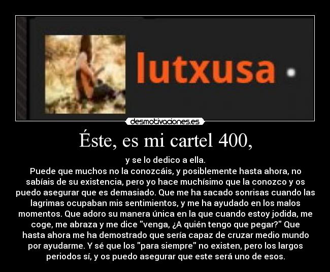 Éste, es mi cartel 400, - 
