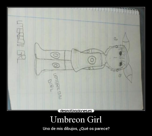 Umbreon Girl - Uno de mis dibujos, ¿Qué os parece?