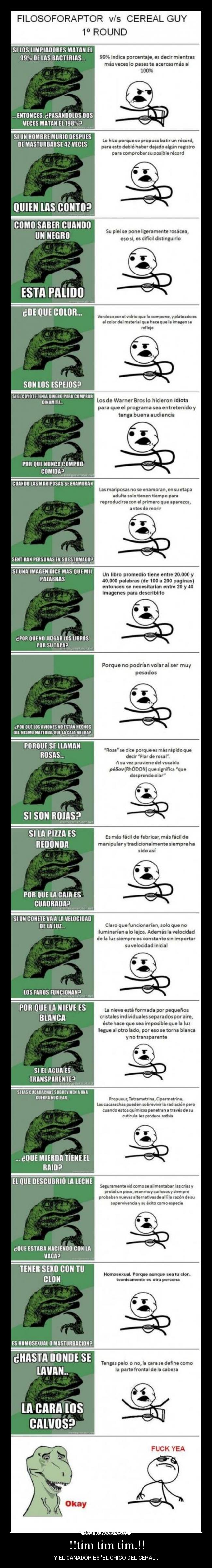 !!tim tim tim.!! - Y EL GANADOR ES EL CHICO DEL CERAL.