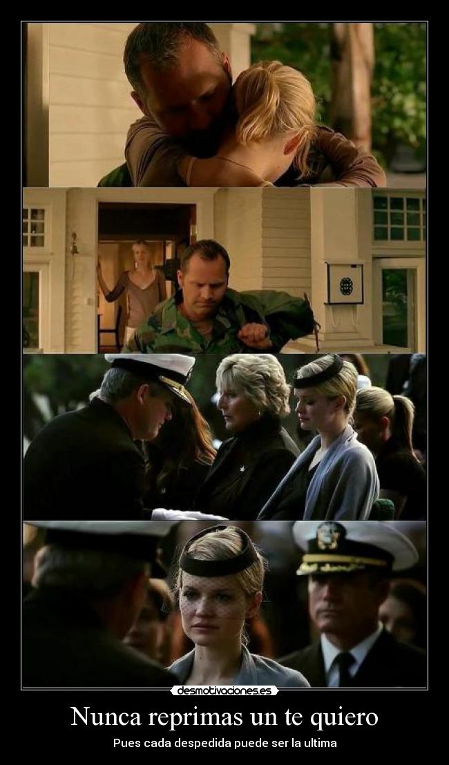 Nunca reprimas un te quiero -