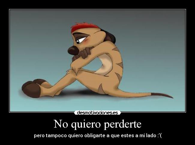 No quiero perderte -