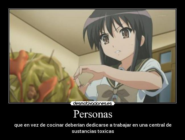 carteles shakugan shana anime harukaze comida asquerosa proporciones dracoianas desmotivaciones