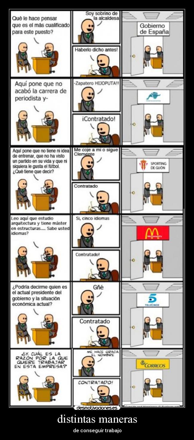 distintas maneras - de conseguir trabajo