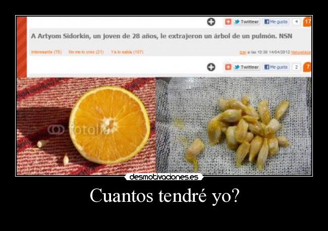 Cuantos tendré yo? -