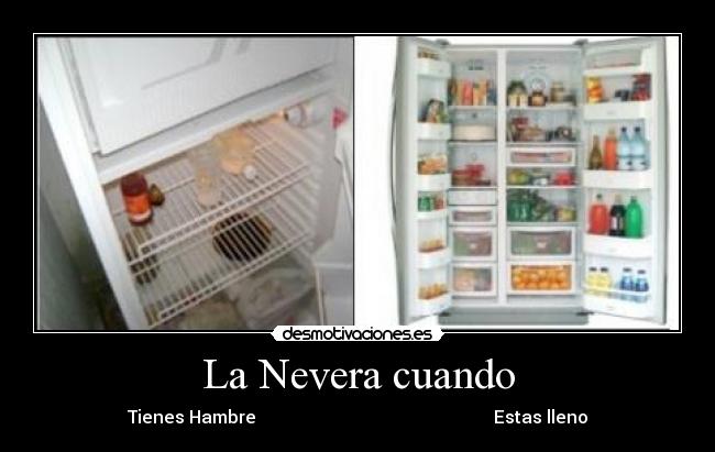 La Nevera cuando - Tienes Hambre Estas lleno