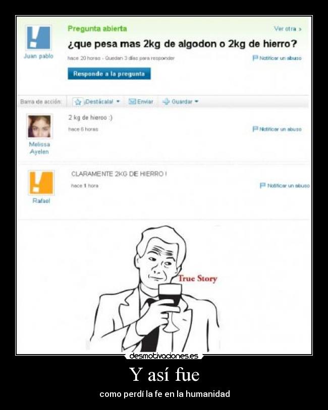 Y así fue - como perdí la fe en la humanidad
