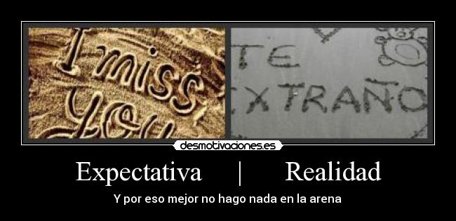 carteles expectativa realidad playa desmotivaciones