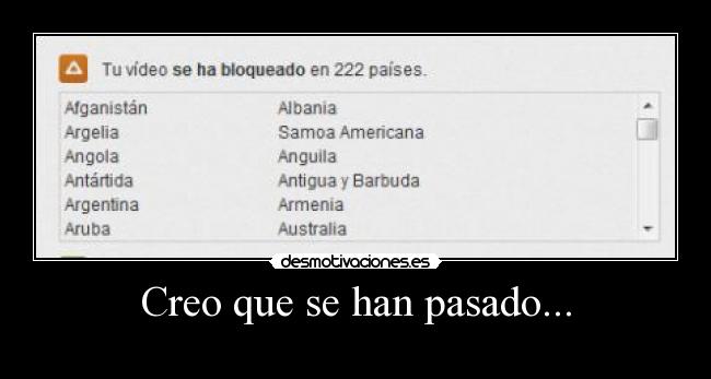 Creo que se han pasado... -