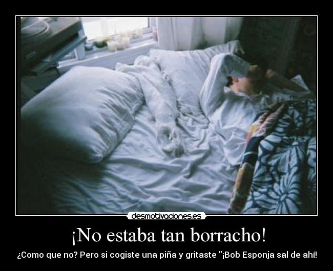 ¡No estaba tan borracho! -
