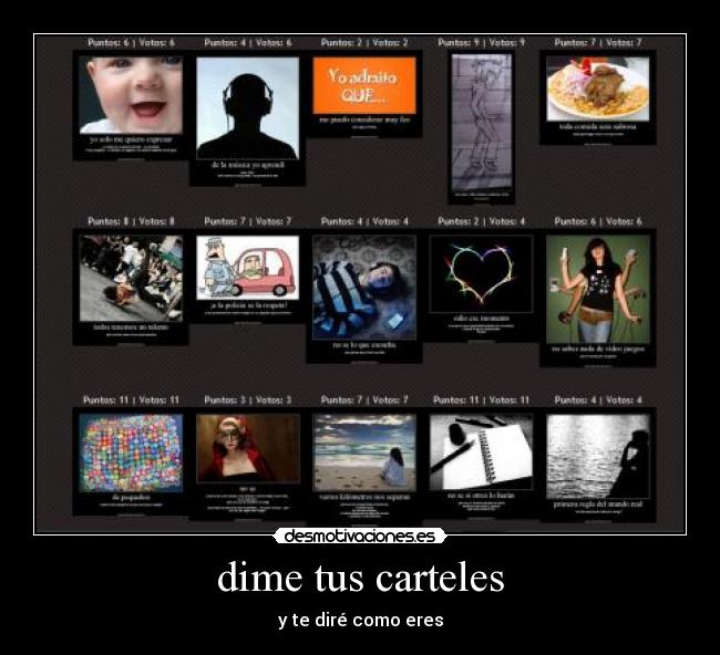 dime tus carteles - y te diré como eres