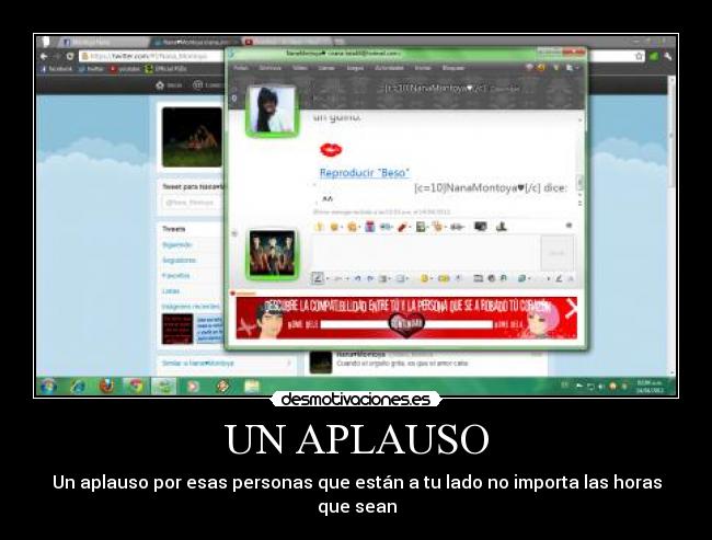 UN APLAUSO - Un aplauso por esas personas que están a tu lado no importa las horas que sean