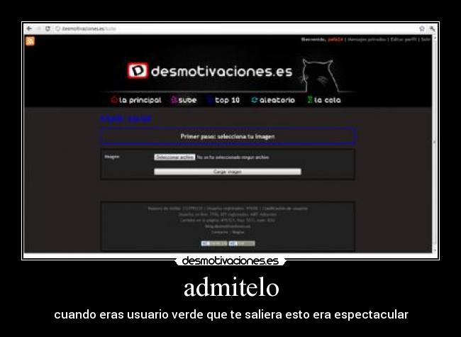 admitelo - cuando eras usuario verde que te saliera esto era espectacular
