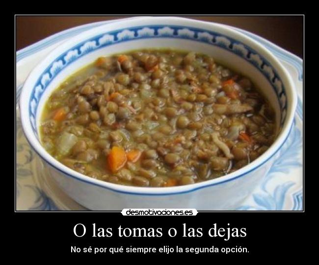 carteles lentejas desmotivaciones