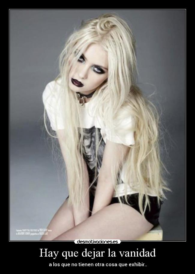 Hay que dejar la vanidad -