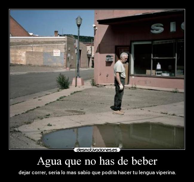 Agua que no has de beber -
