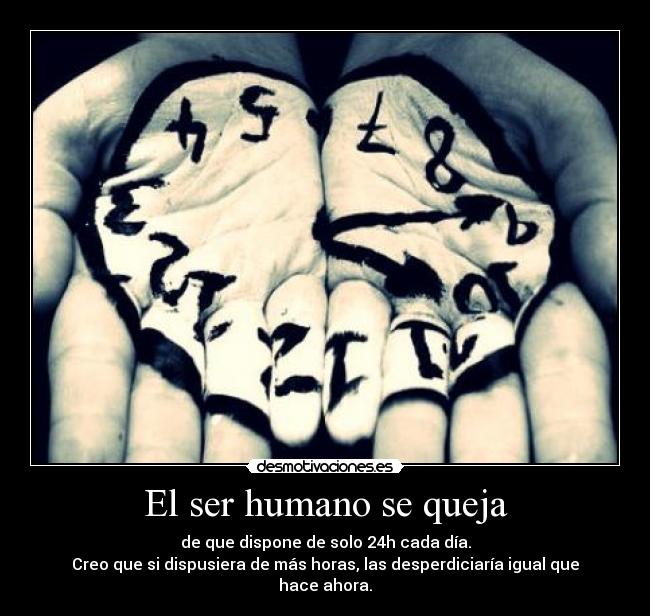 El ser humano se queja -