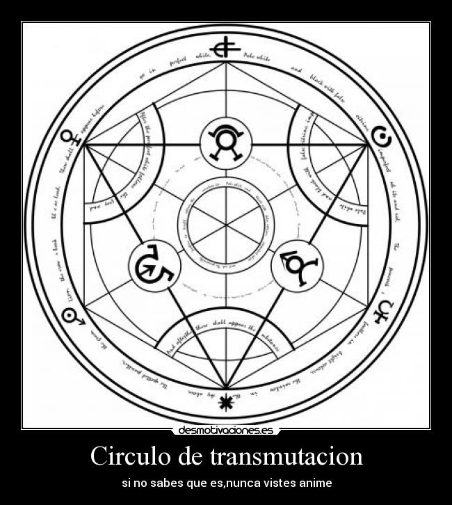 Circulo de transmutacion - si no sabes que es,nunca vistes anime