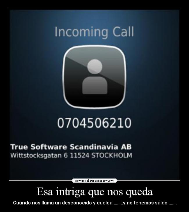 Esa intriga que nos queda -