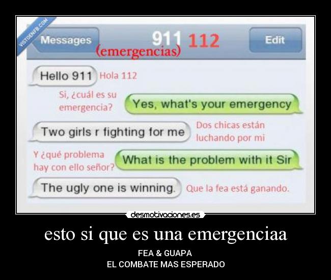 esto si que es una emergenciaa - FEA & GUAPA
EL COMBATE MAS ESPERADO