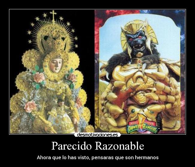carteles virgen del rocio gordar power rangers hermanos separados identicos desmotivaciones