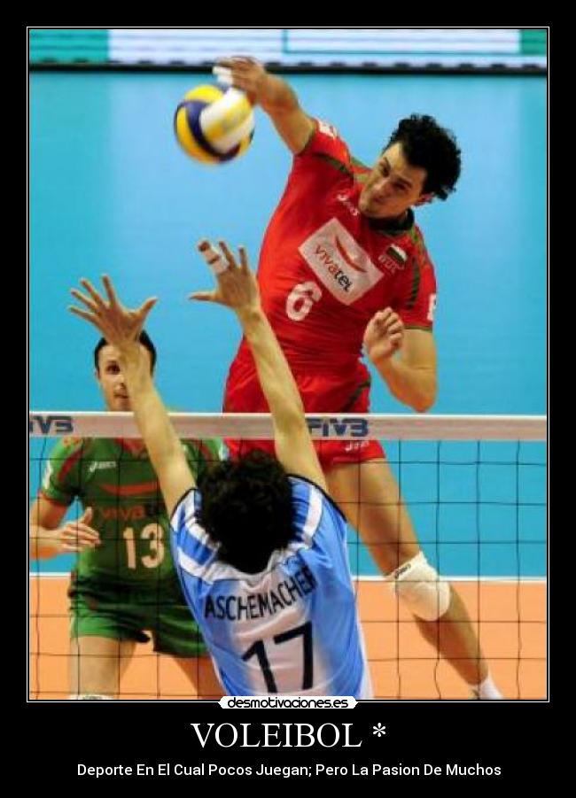 VOLEIBOL * - Deporte En El Cual Pocos Juegan; Pero La Pasion De Muchos