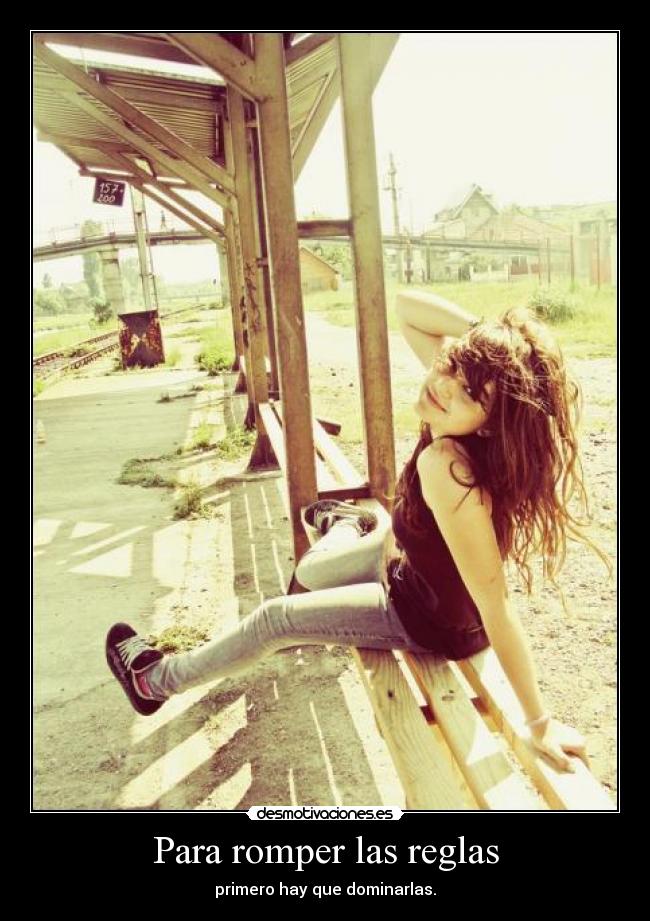 carteles para romper las reglas primero hay que dominarlas desmotivaciones