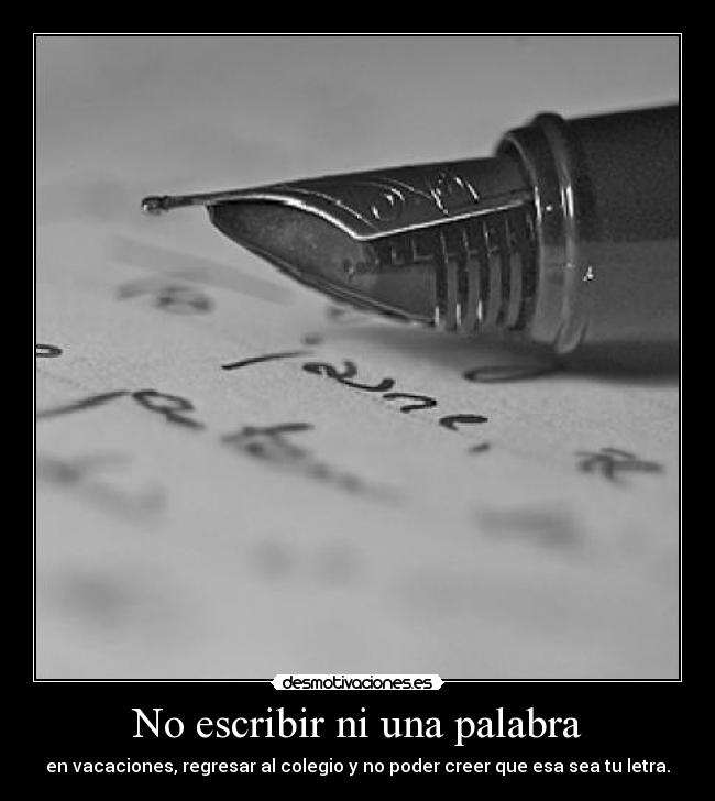 No escribir ni una palabra - 