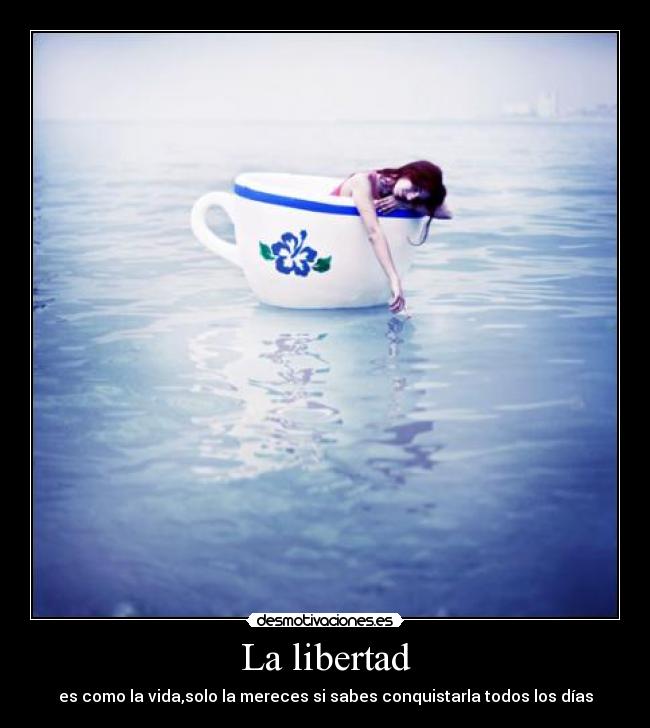 La libertad - es como la vida,solo la mereces si sabes conquistarla todos los días