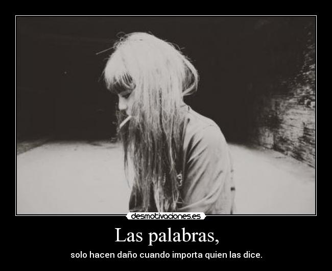 Las palabras, - 