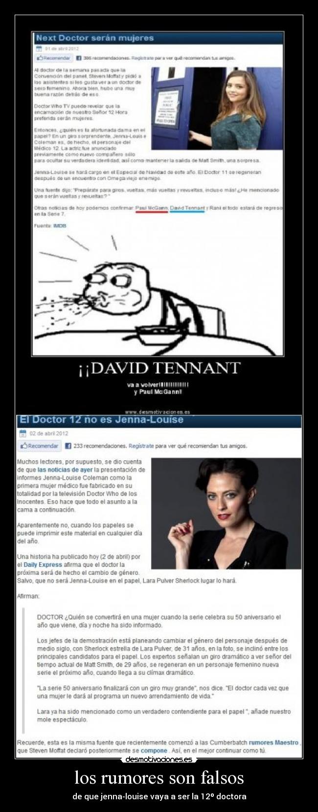los rumores son falsos - de que jenna-louise vaya a ser la 12º doctora